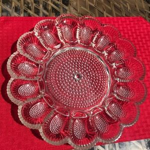 Deviled Egg dish  hobnail Indiana Glass